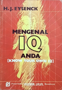Image of Mengenal IQ Anda: Know Your Own IQ