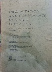 Image of Organization and Governance in Higher Education: An ASHE Reader
