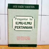 Image of Pengantar ke Ilmu-ilmu Pertanian