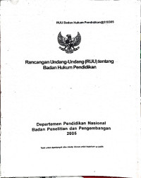 Image of Rancangan Undang-Undang (RUU) tentang Badan Hukum Pendidikan