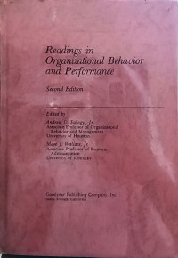 Image of Readings in Organizational Behavior and Performance