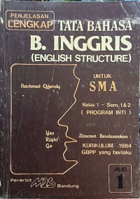 Image of Tata Bahasa Bahasa Inggris untuk SMA Kelas 1 Jilid 1
